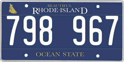 RI license plate 798967