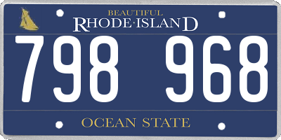 RI license plate 798968
