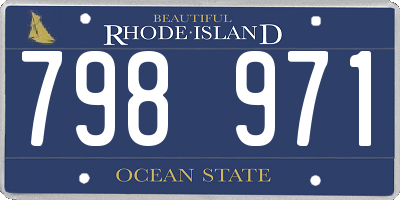 RI license plate 798971