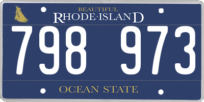 RI license plate 798973