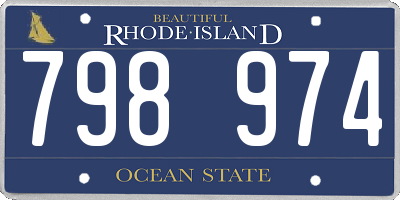 RI license plate 798974