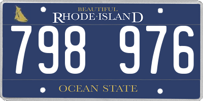 RI license plate 798976