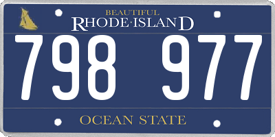 RI license plate 798977