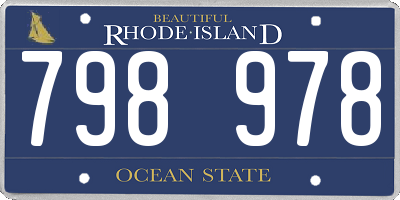 RI license plate 798978