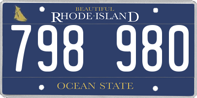 RI license plate 798980