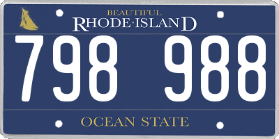 RI license plate 798988