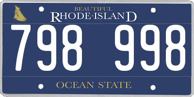 RI license plate 798998