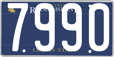 RI license plate 7990