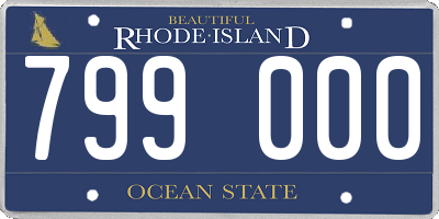 RI license plate 799000