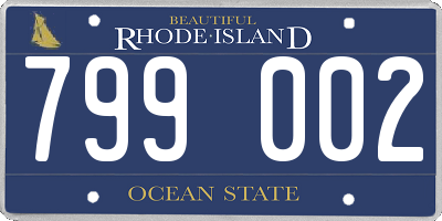 RI license plate 799002
