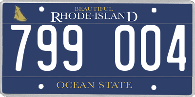 RI license plate 799004