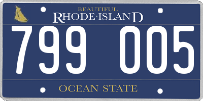 RI license plate 799005