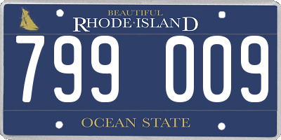 RI license plate 799009