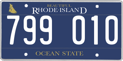 RI license plate 799010