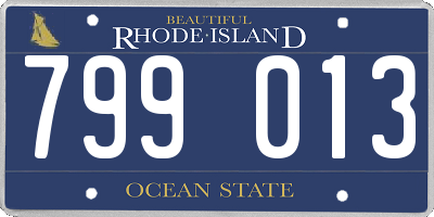 RI license plate 799013