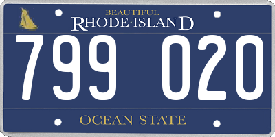 RI license plate 799020
