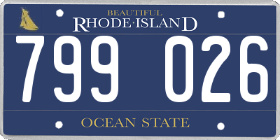 RI license plate 799026