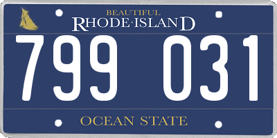RI license plate 799031