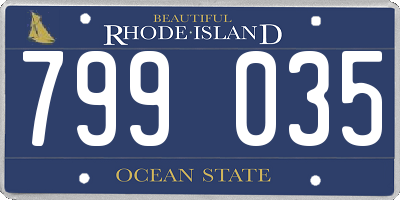 RI license plate 799035