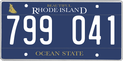 RI license plate 799041