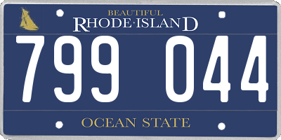 RI license plate 799044
