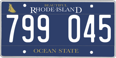 RI license plate 799045