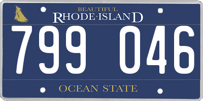 RI license plate 799046