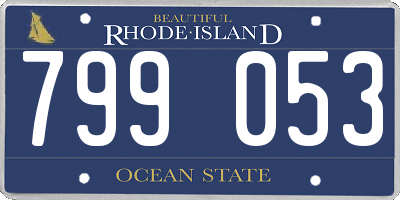 RI license plate 799053
