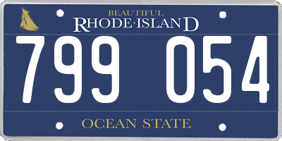 RI license plate 799054