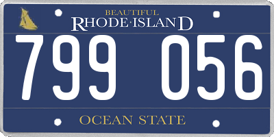 RI license plate 799056