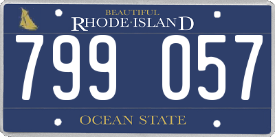 RI license plate 799057