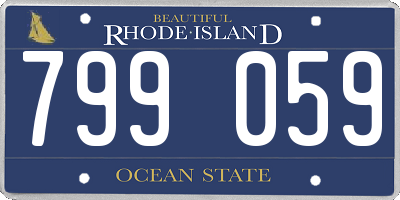 RI license plate 799059