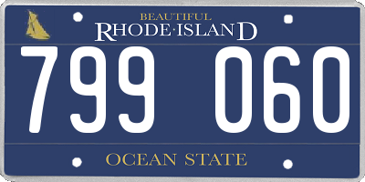 RI license plate 799060