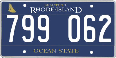 RI license plate 799062