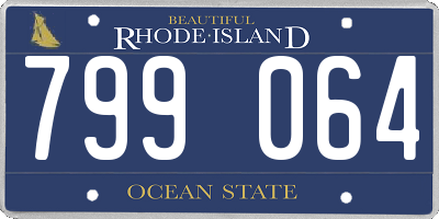 RI license plate 799064