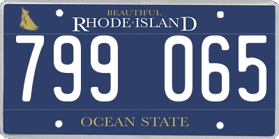 RI license plate 799065