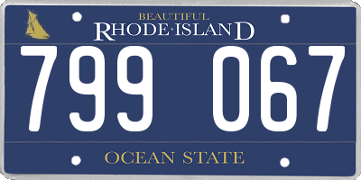 RI license plate 799067