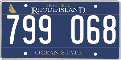 RI license plate 799068