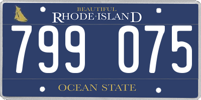 RI license plate 799075