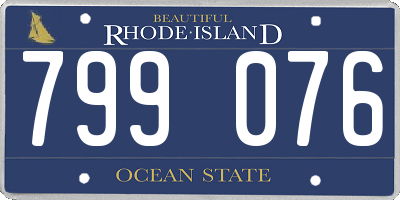 RI license plate 799076