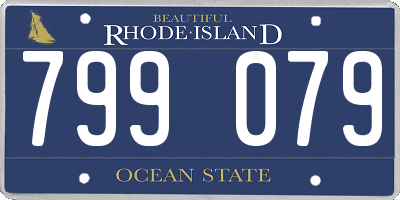 RI license plate 799079