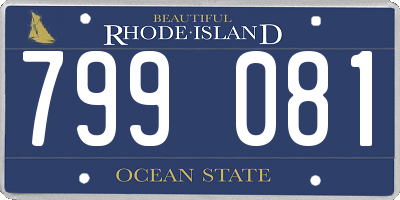 RI license plate 799081