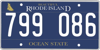 RI license plate 799086