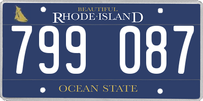 RI license plate 799087