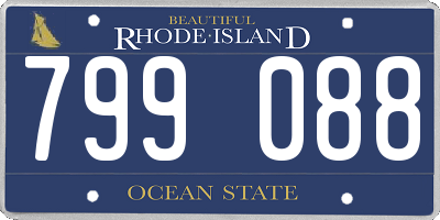 RI license plate 799088
