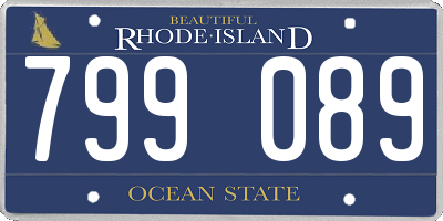 RI license plate 799089