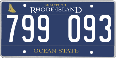 RI license plate 799093