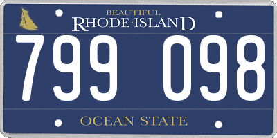 RI license plate 799098
