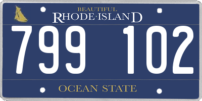 RI license plate 799102