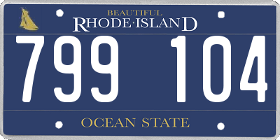 RI license plate 799104